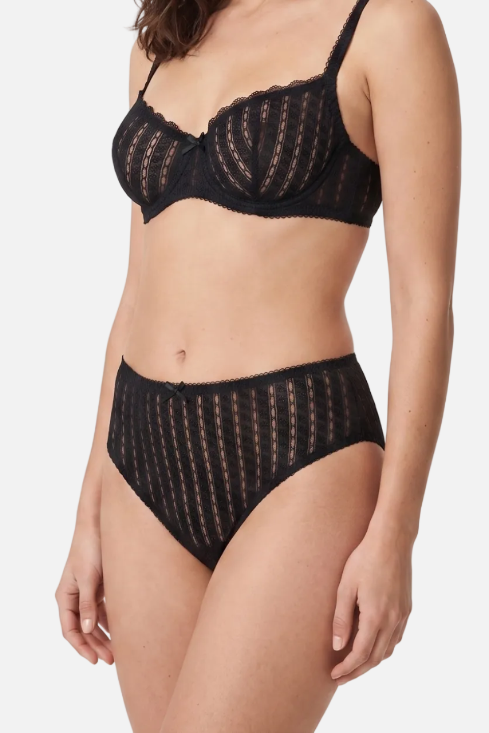 NINA Delicate Lace Stripe Panties