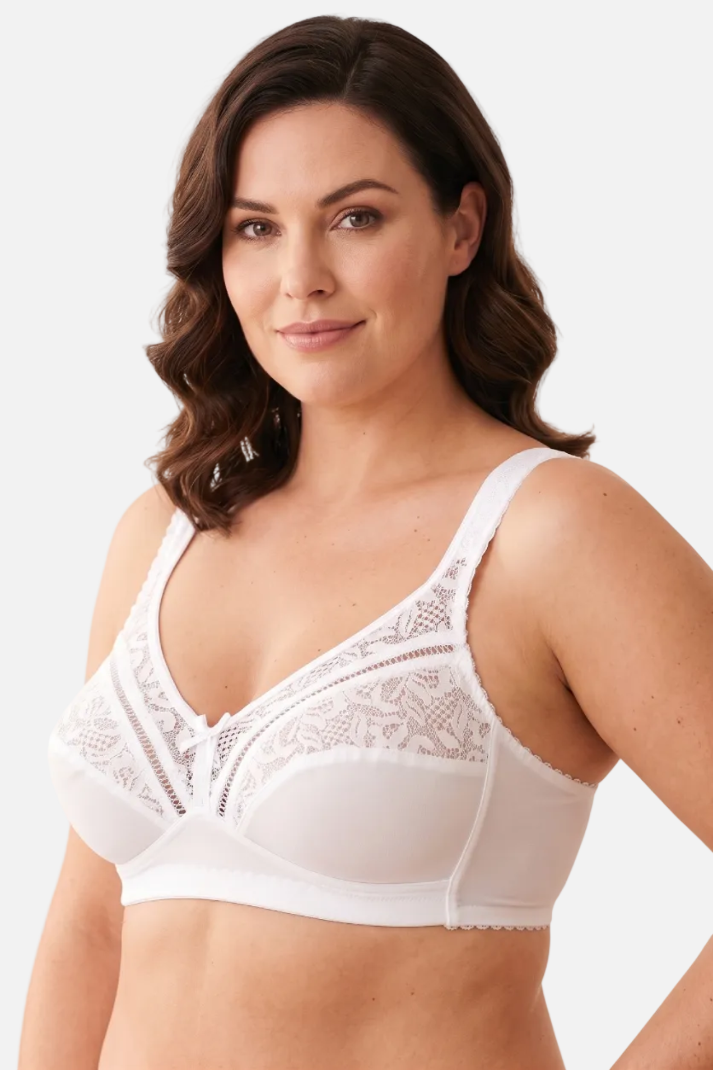 Eliza non-wired elegant soft bra in white