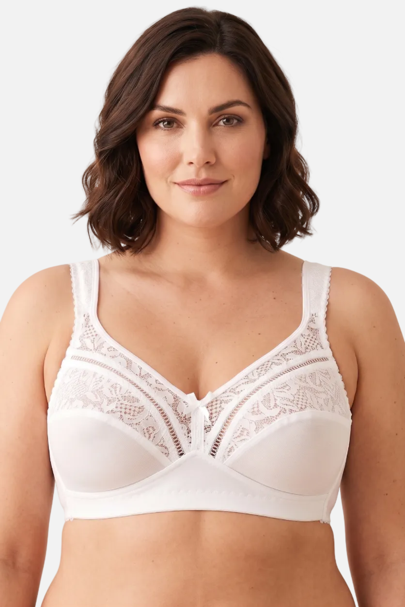 Eliza non-wired elegant soft bra in white