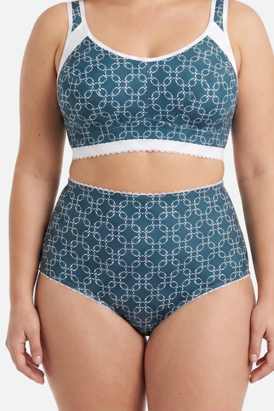 Niah high waist panties in blue