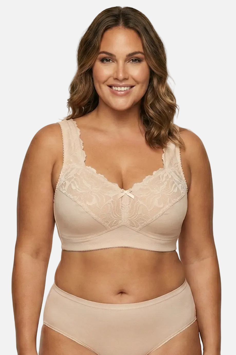 Amelia minimizer non-wired bra in beige