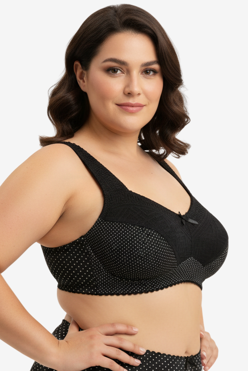 Ameliana medvilninė vizualiai mažinanti liemenėlė be lankelių