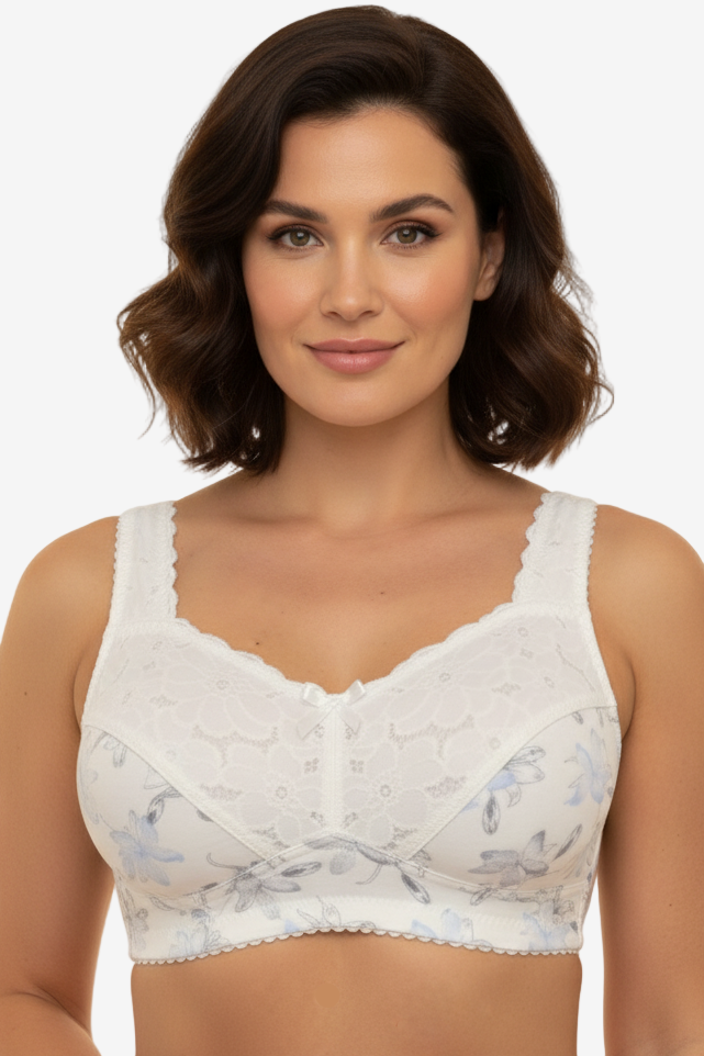 Amelia minimizer non-wired bra in blue