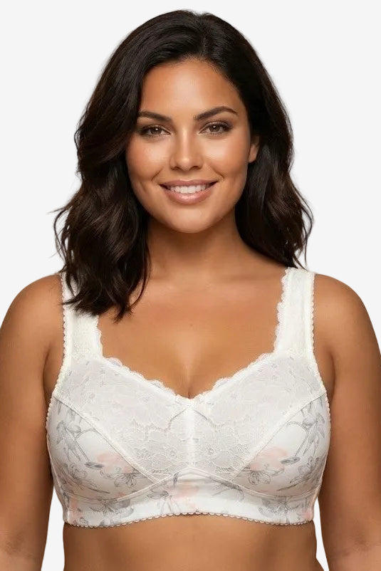 Amelia medvilninė vizualiai mažinanti liemenėlė be lankelių