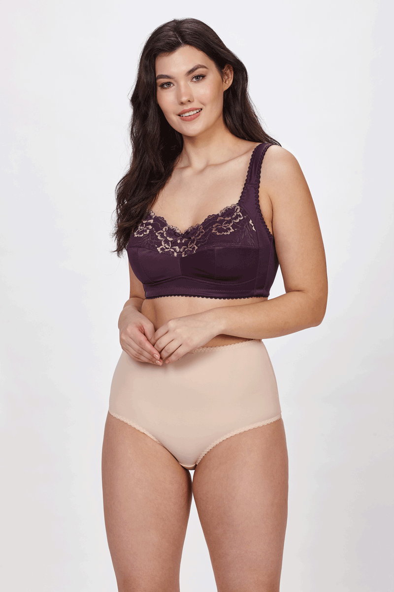 Vita constructive non-wired bra in purple