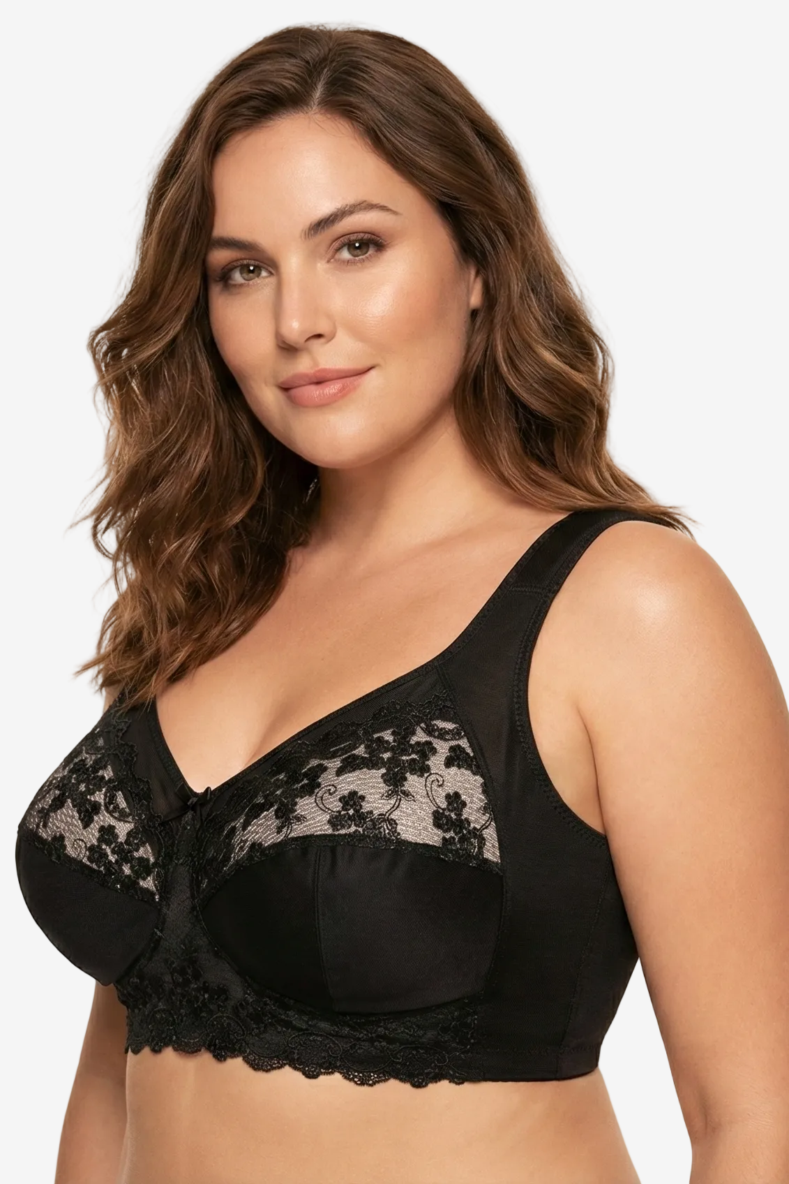 Luiza constructive non-wired bra in black