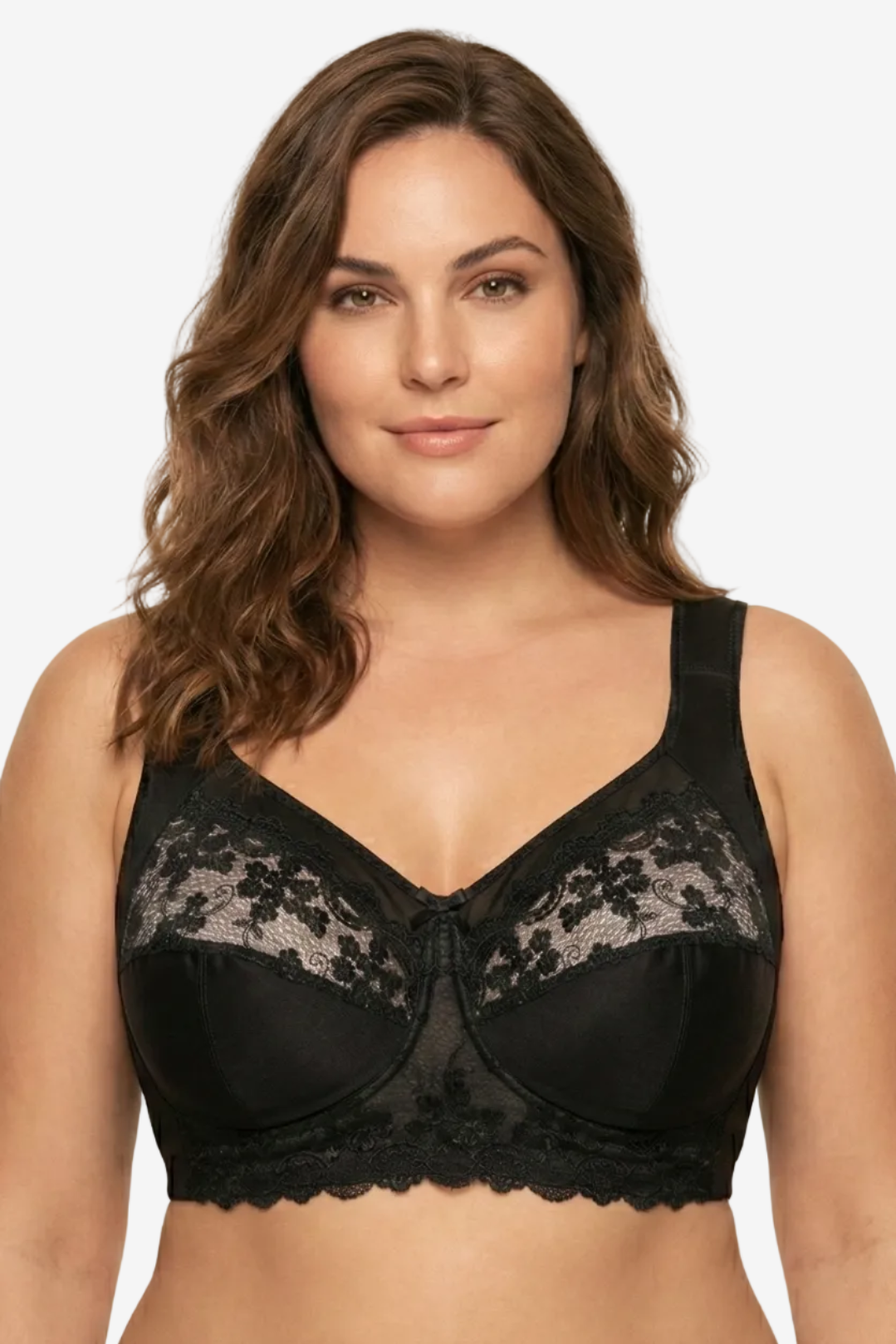 Luiza constructive non-wired bra in black
