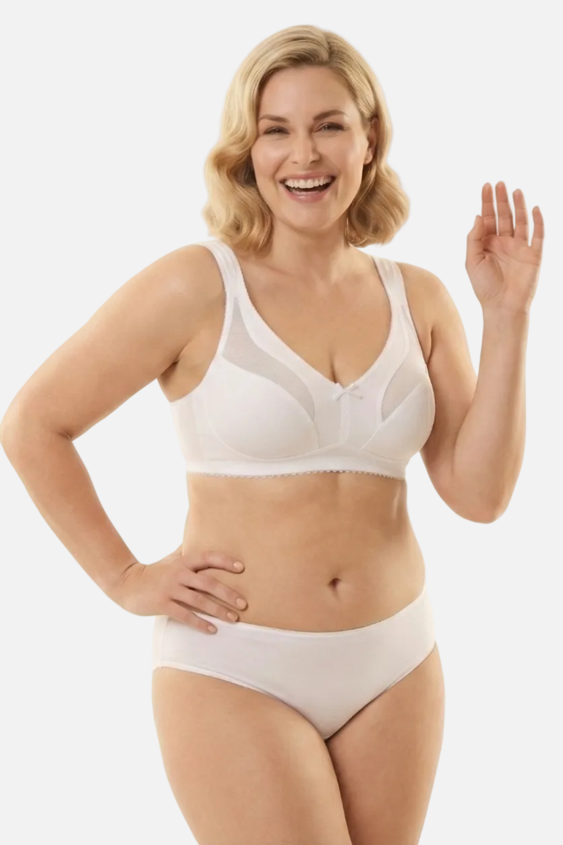 Ana non-wired minimizer bra in white