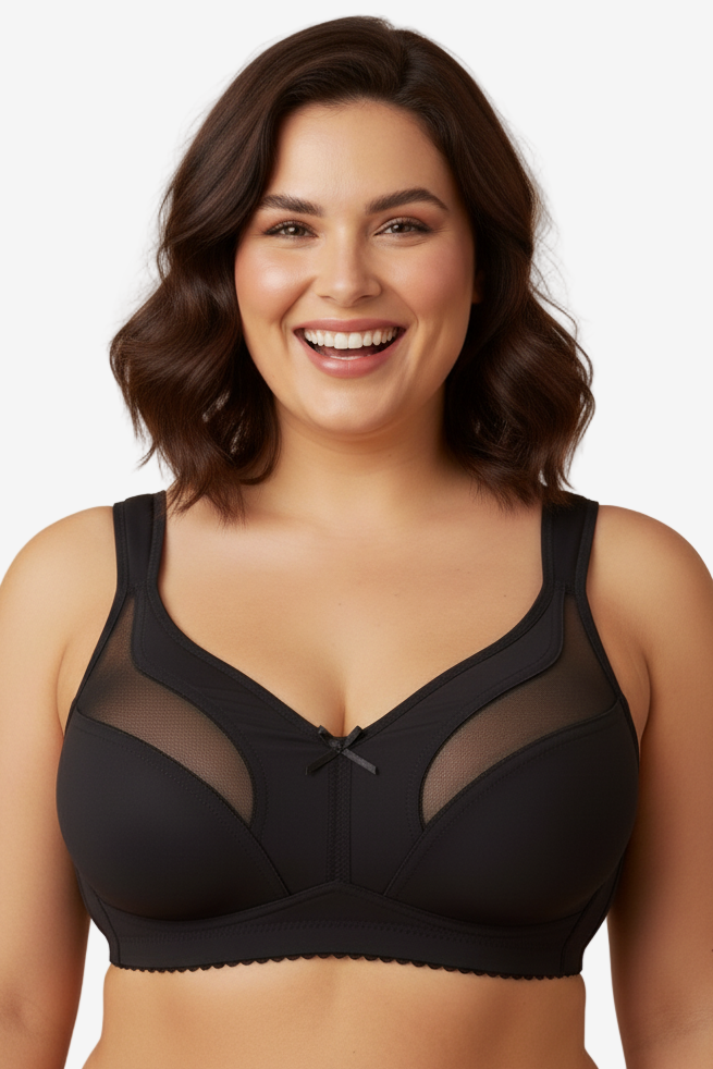 Ana non-wired minimizer bra in black