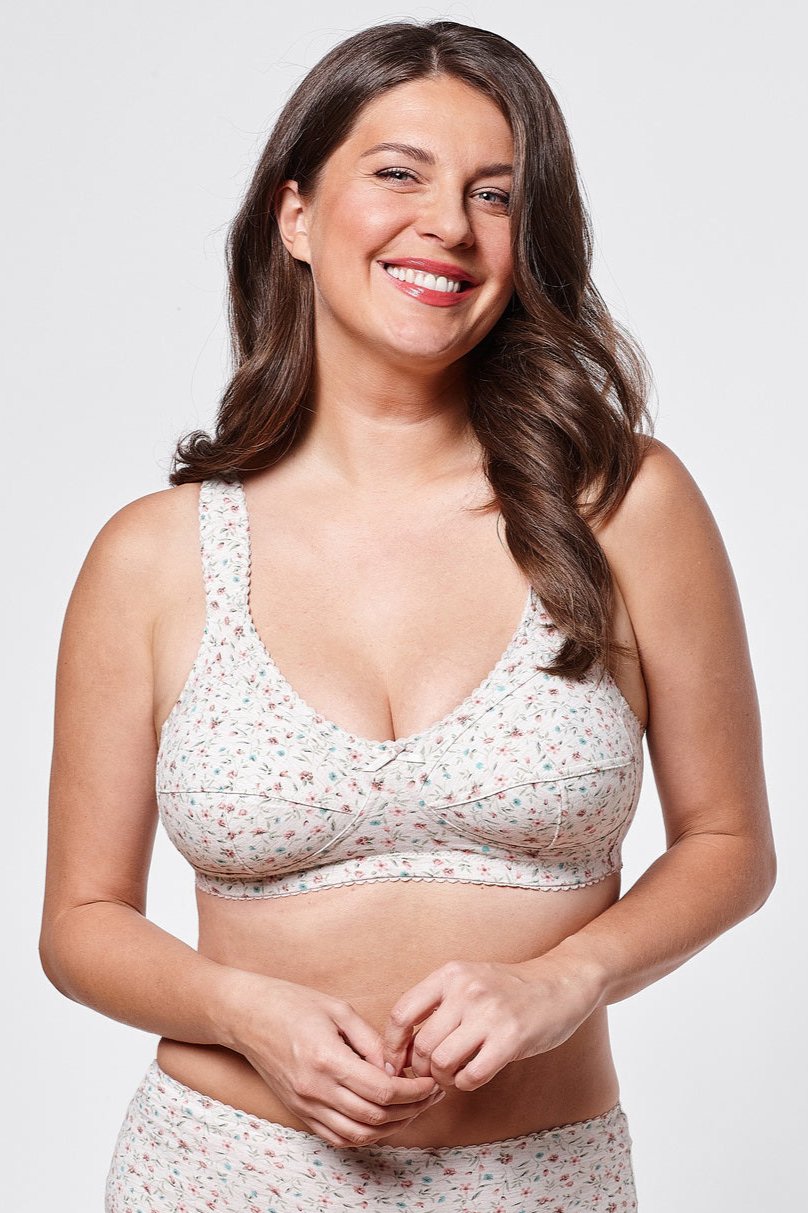 Berenice non-wired cotton bra in beige
