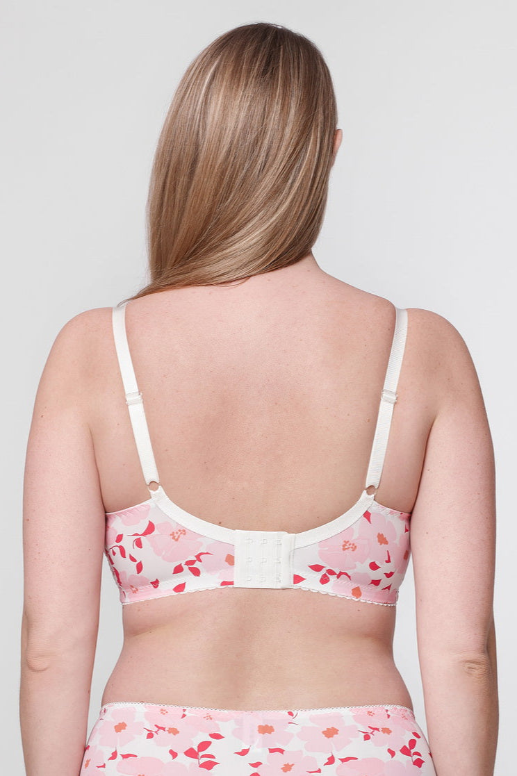 Odette non-wired microfiber mastectomy bra in pink