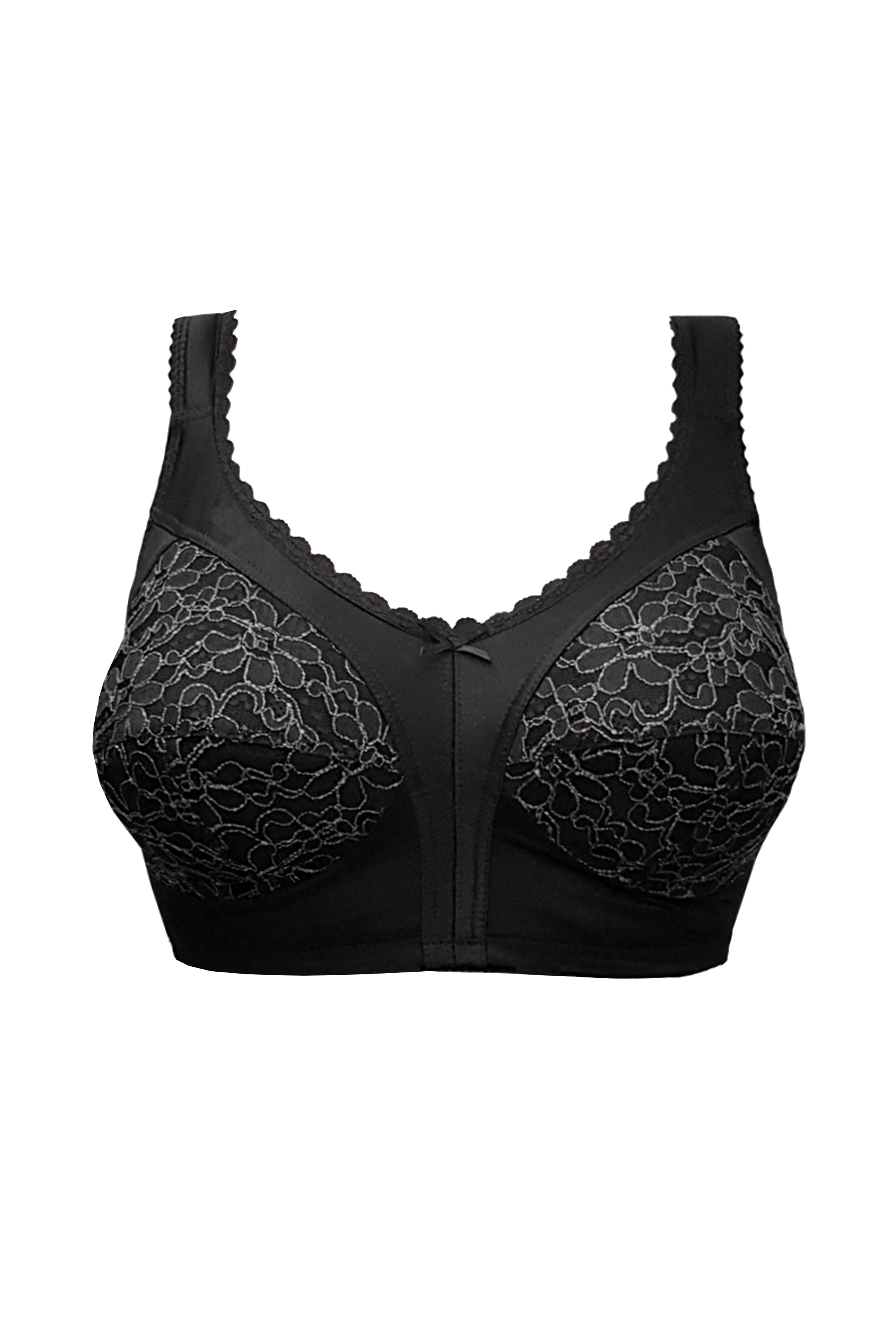 Oliana non-wired mastectomy bra in black