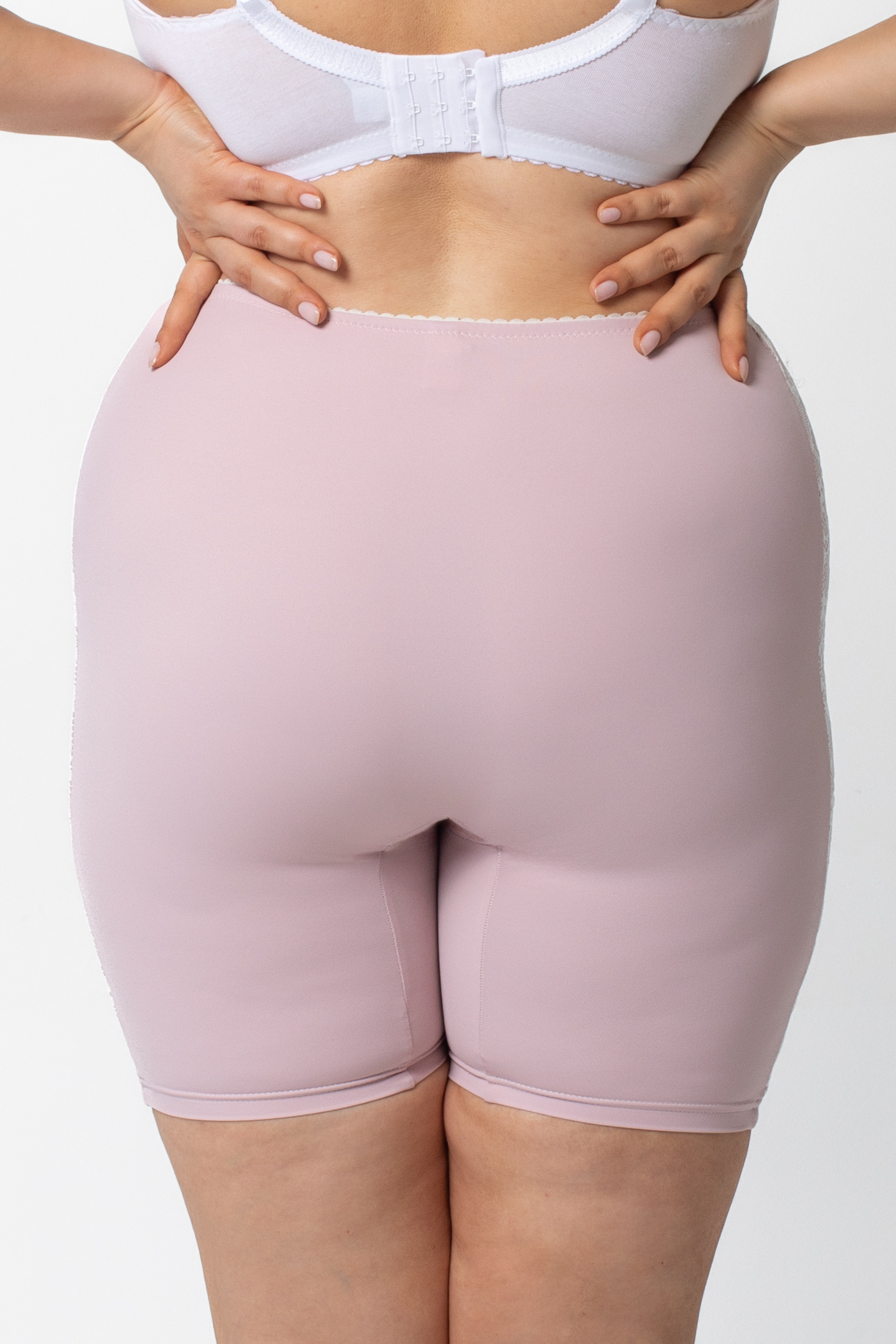 Grace high waist light compression shorts in pink