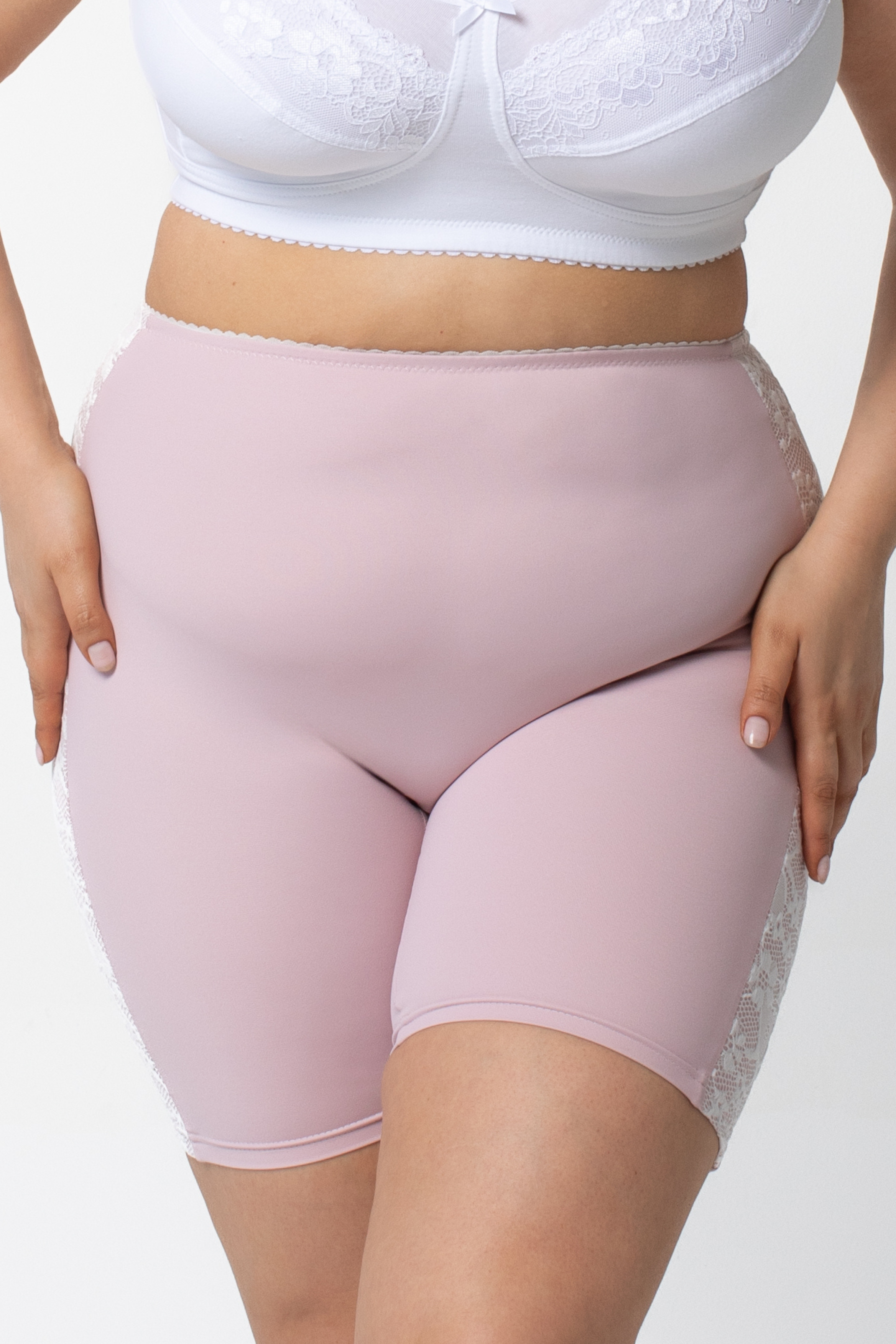 Grace high waist light compression shorts in pink