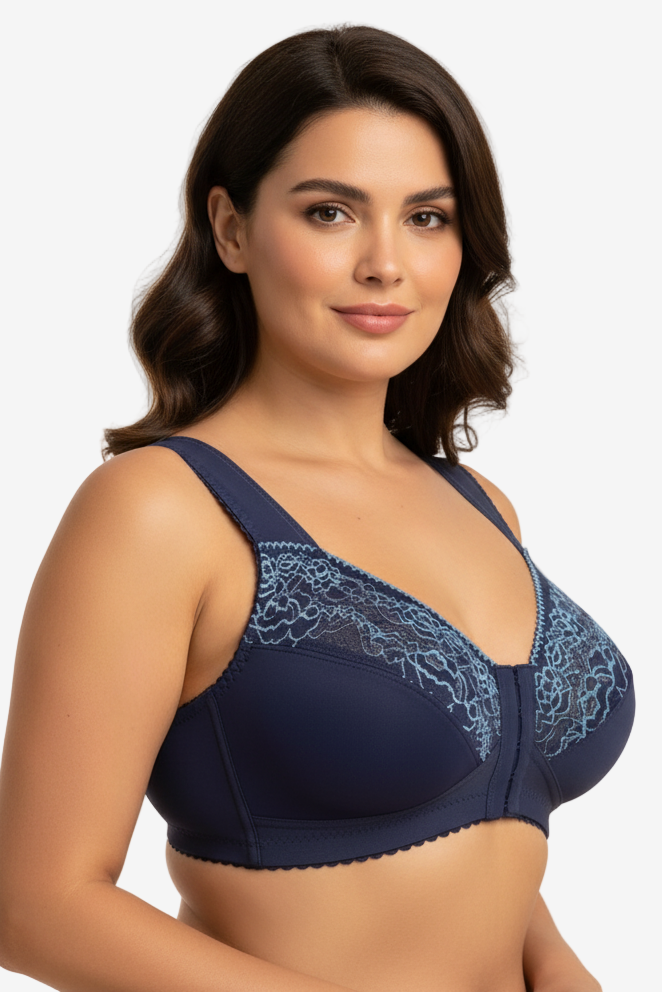 Atila priekyje susegama liemenėlė