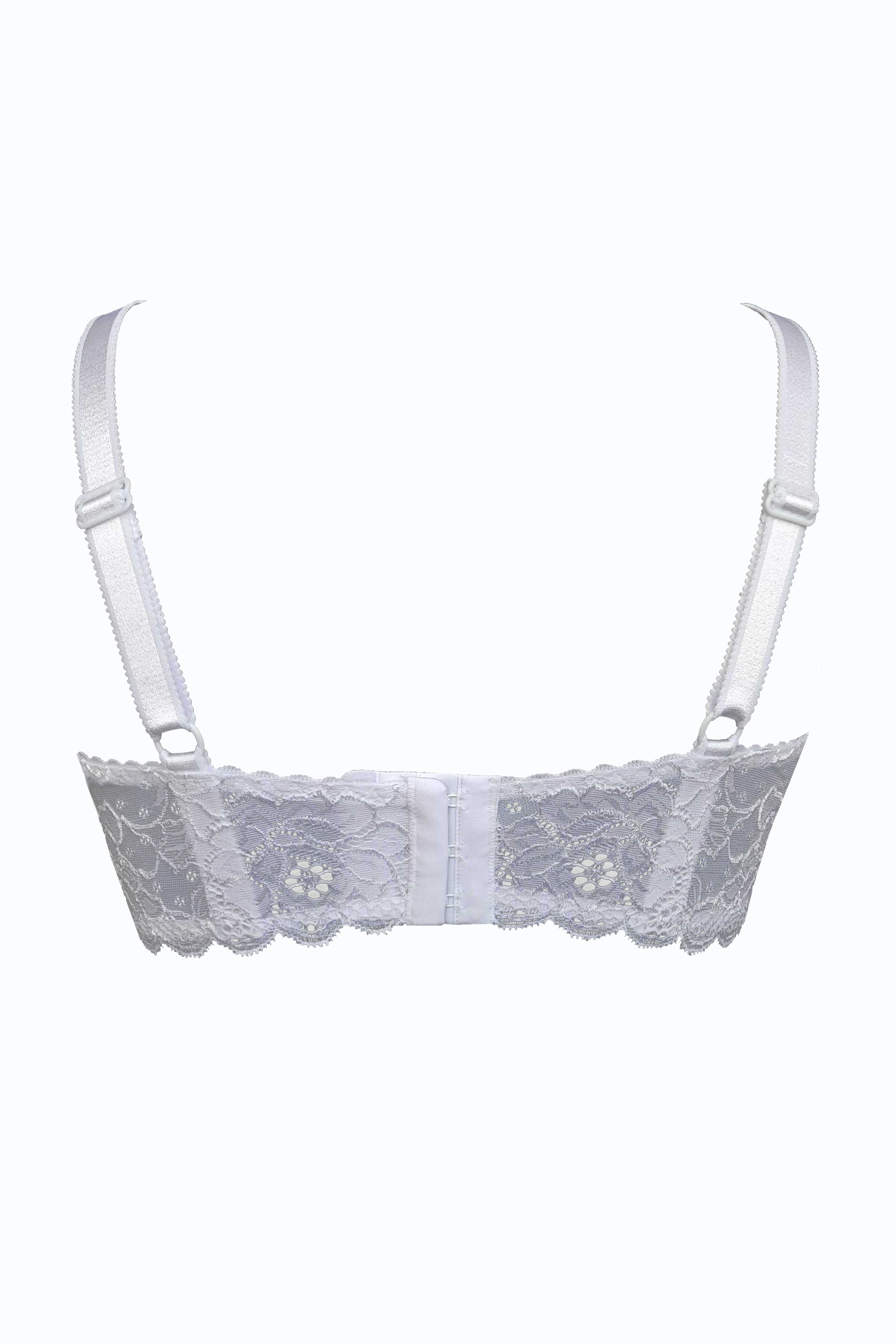 Selina underwired ornate bra in white