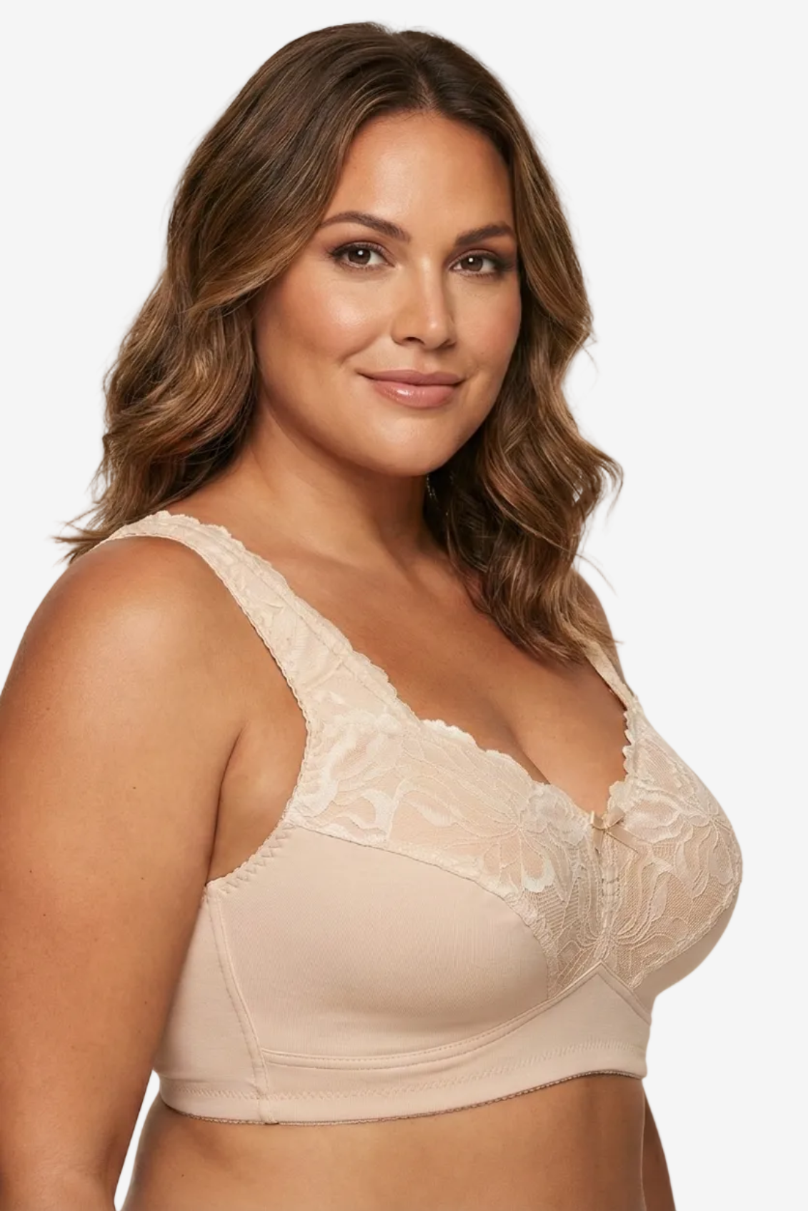 Amelia minimizer non-wired bra in beige