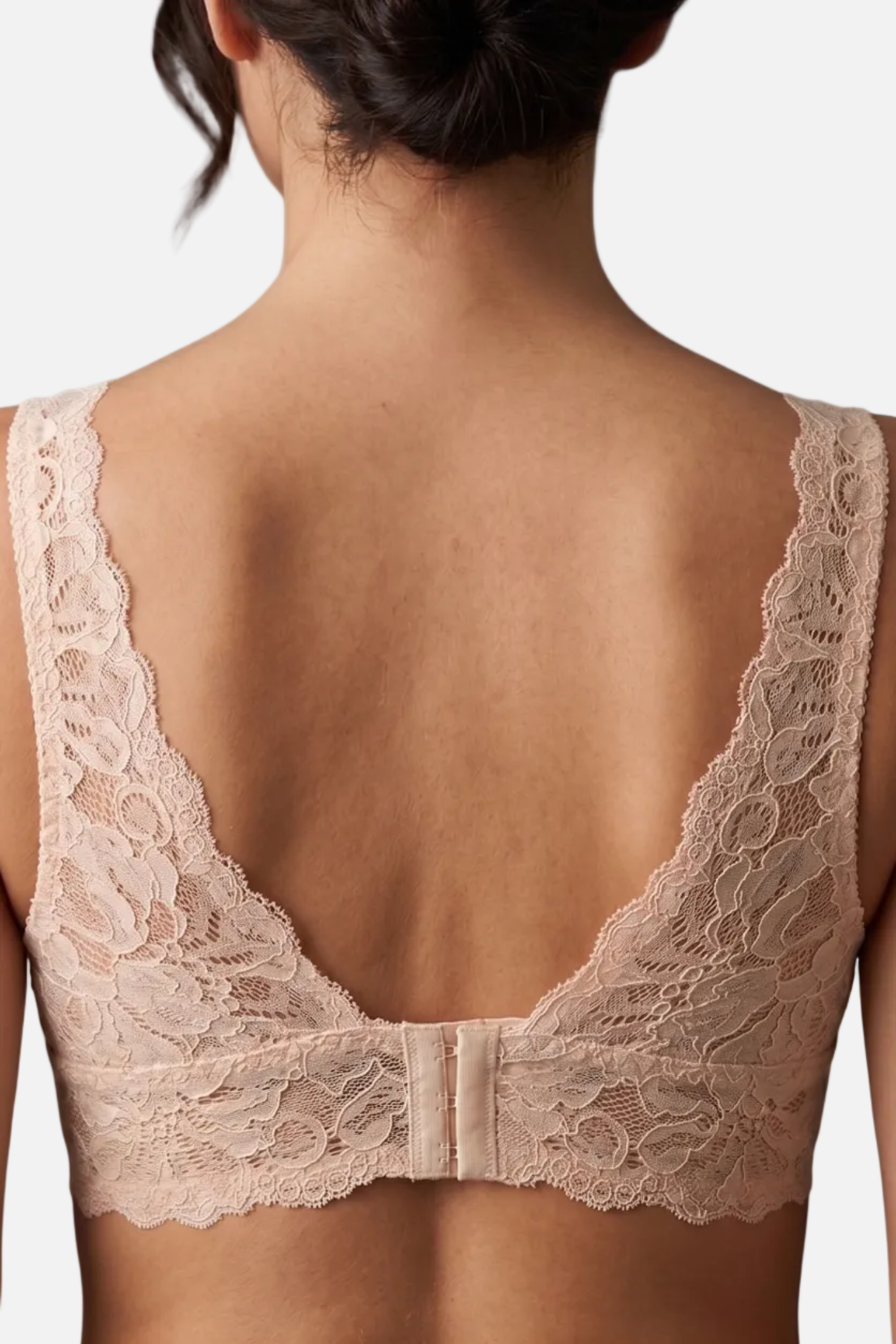 Renata non-wired floral lace bralette in pink