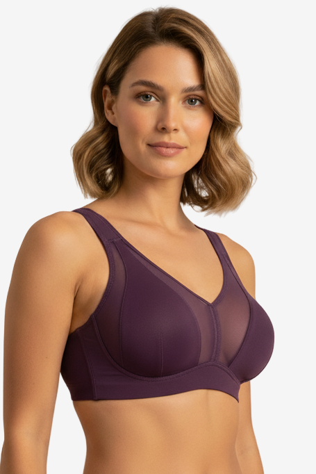 Koti braletė su tinklo detalėmis