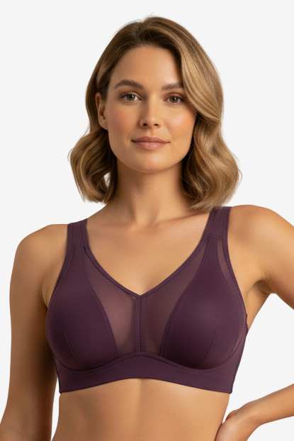 Koti braletė su tinklo detalėmis