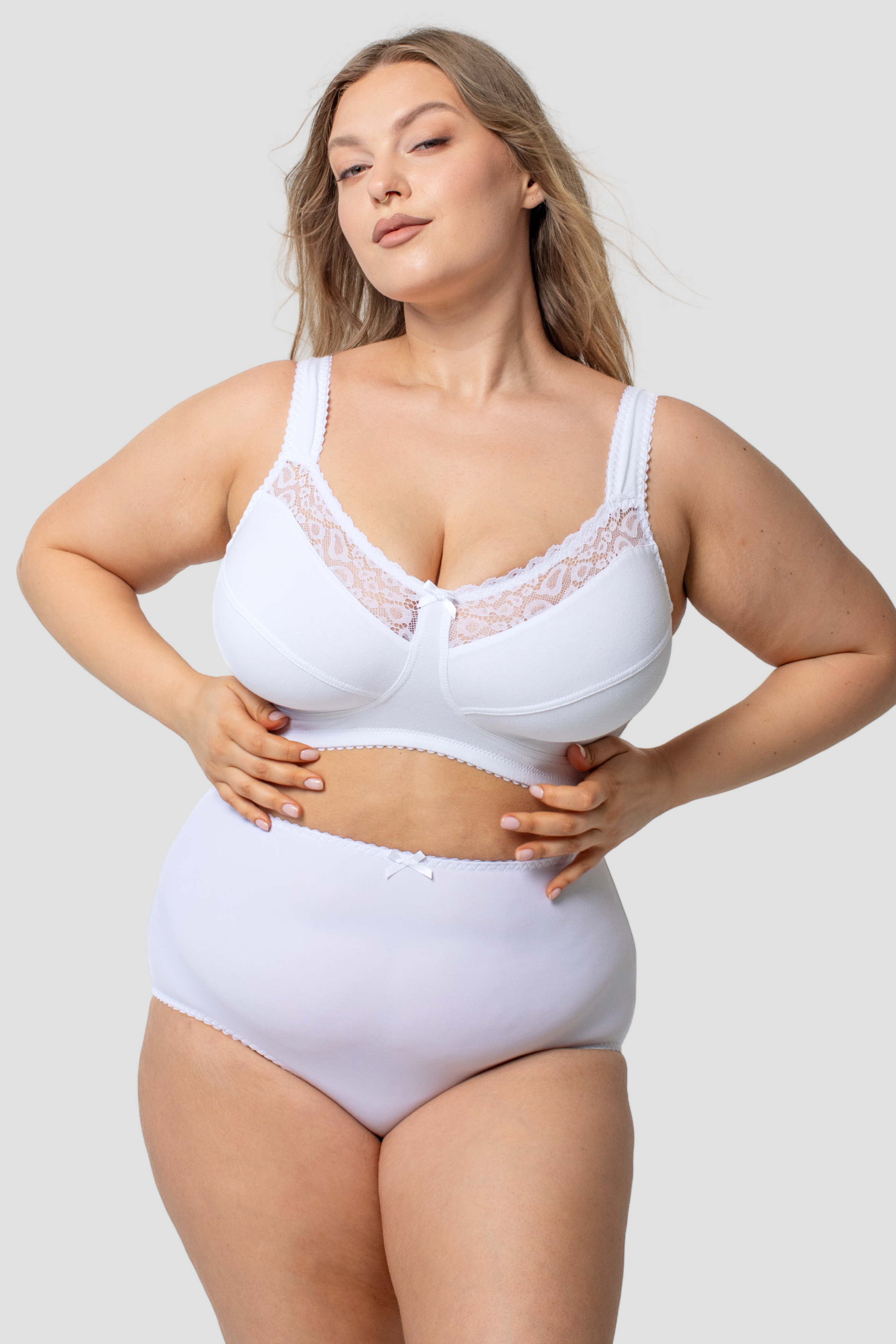 May non-wired everyday cotton bra in white