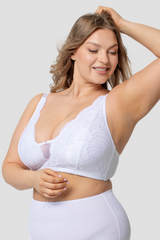 Maria non-wired cotton bra with lace