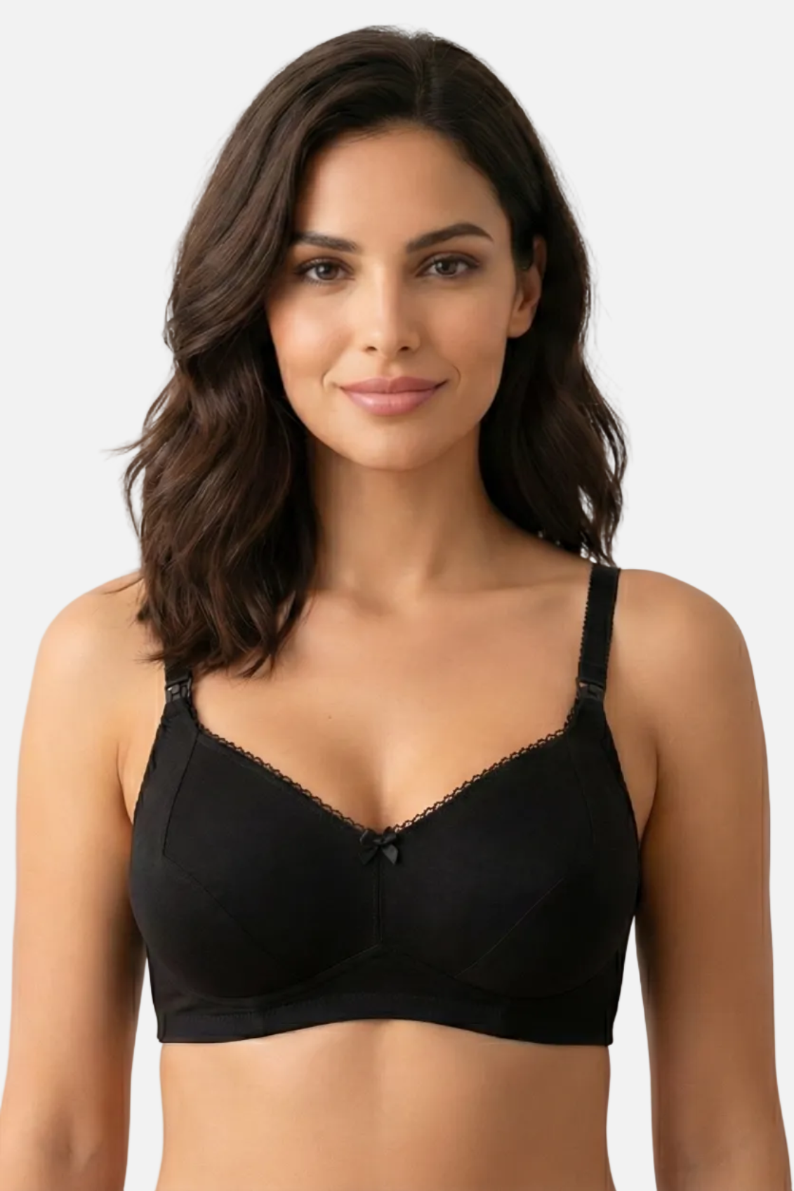 Margarita bra with nursing clips in black
