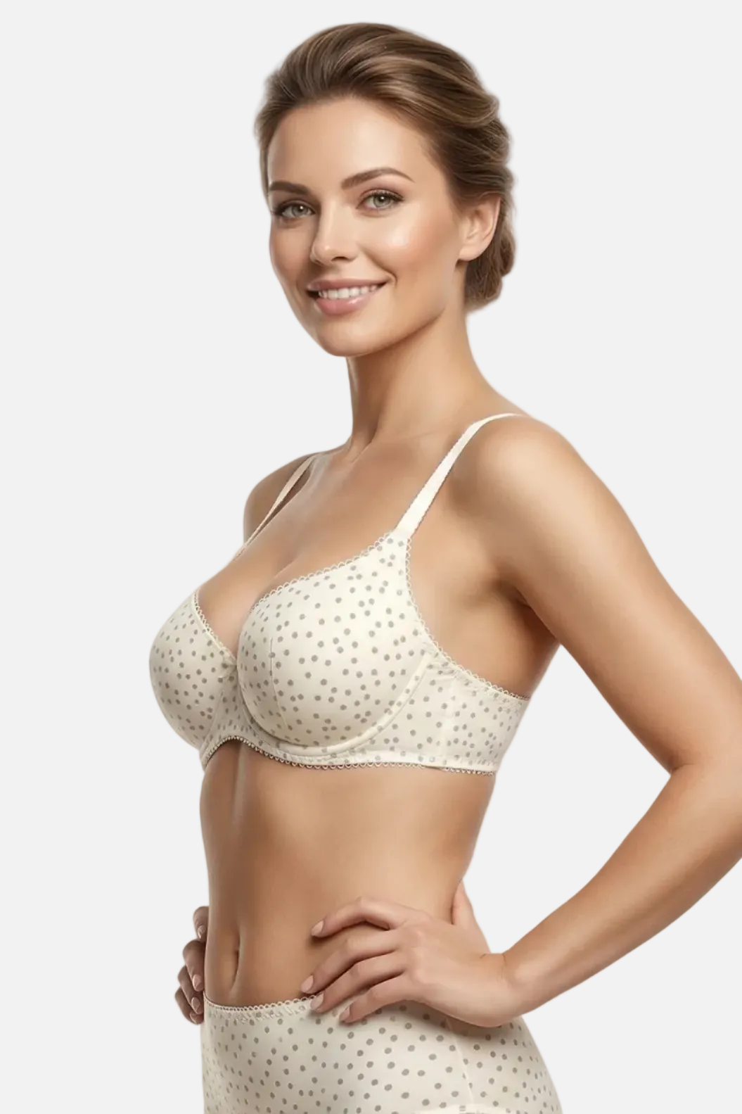 Natalia liemenėlė su lankeliais ir pakietintais kaušeliais