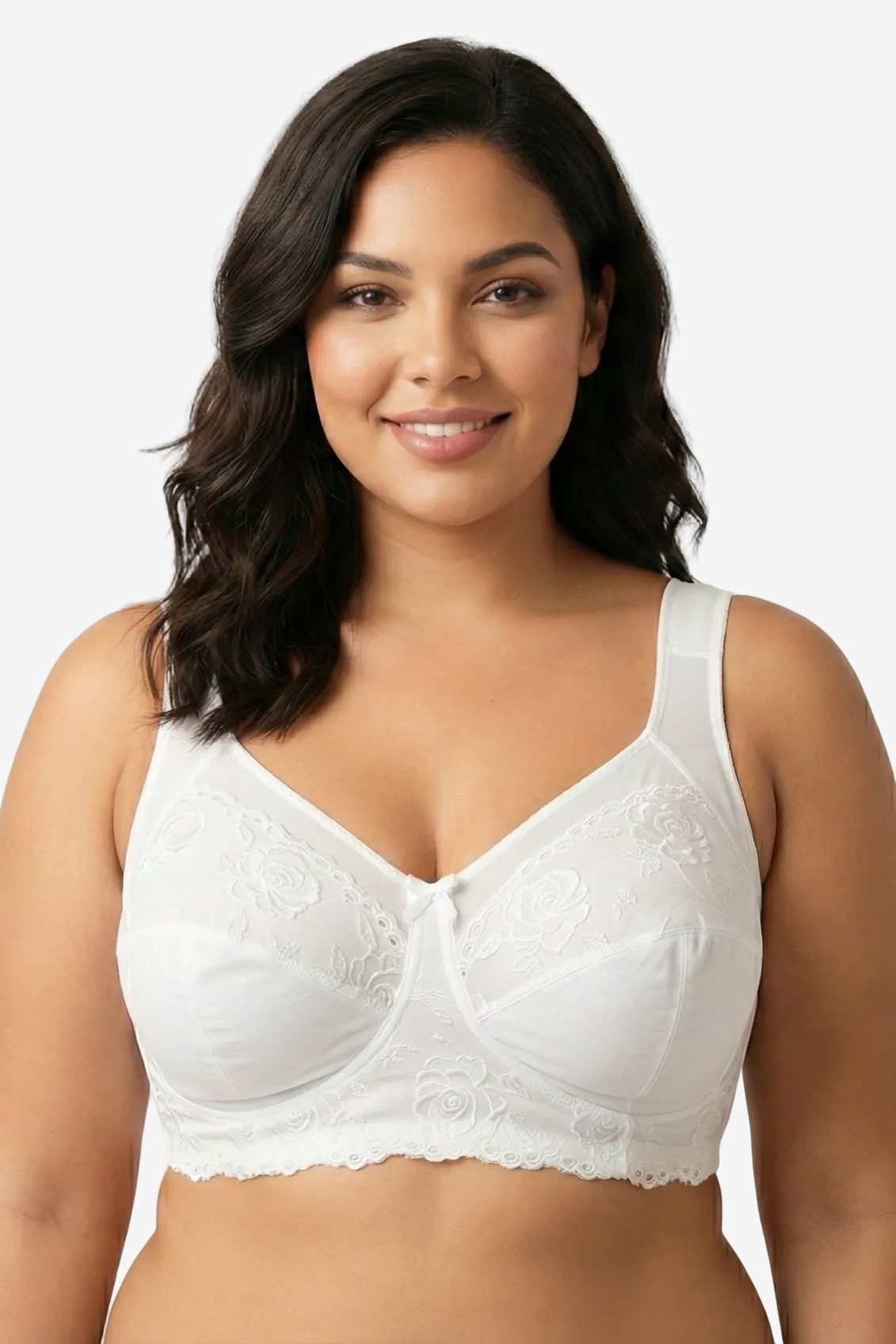 Luiza constructive non-wired bra in white