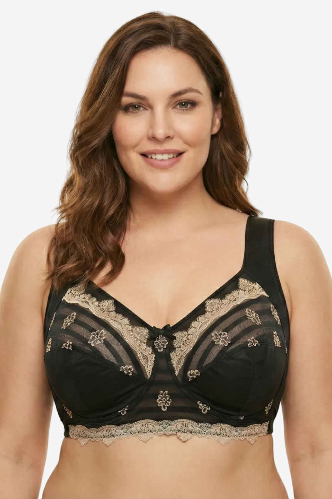 Lukne constructive non-wired bra in black