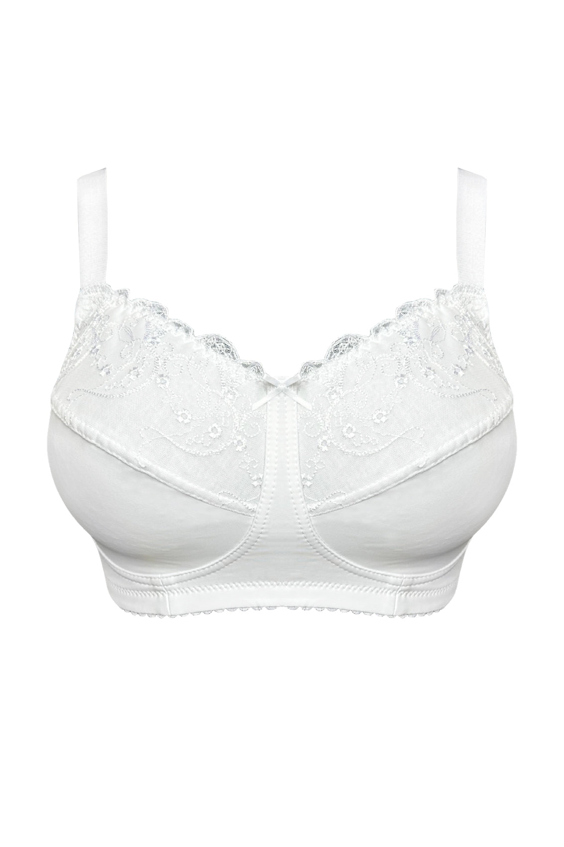 Otilija non-wired mastectomy bra B-F in white