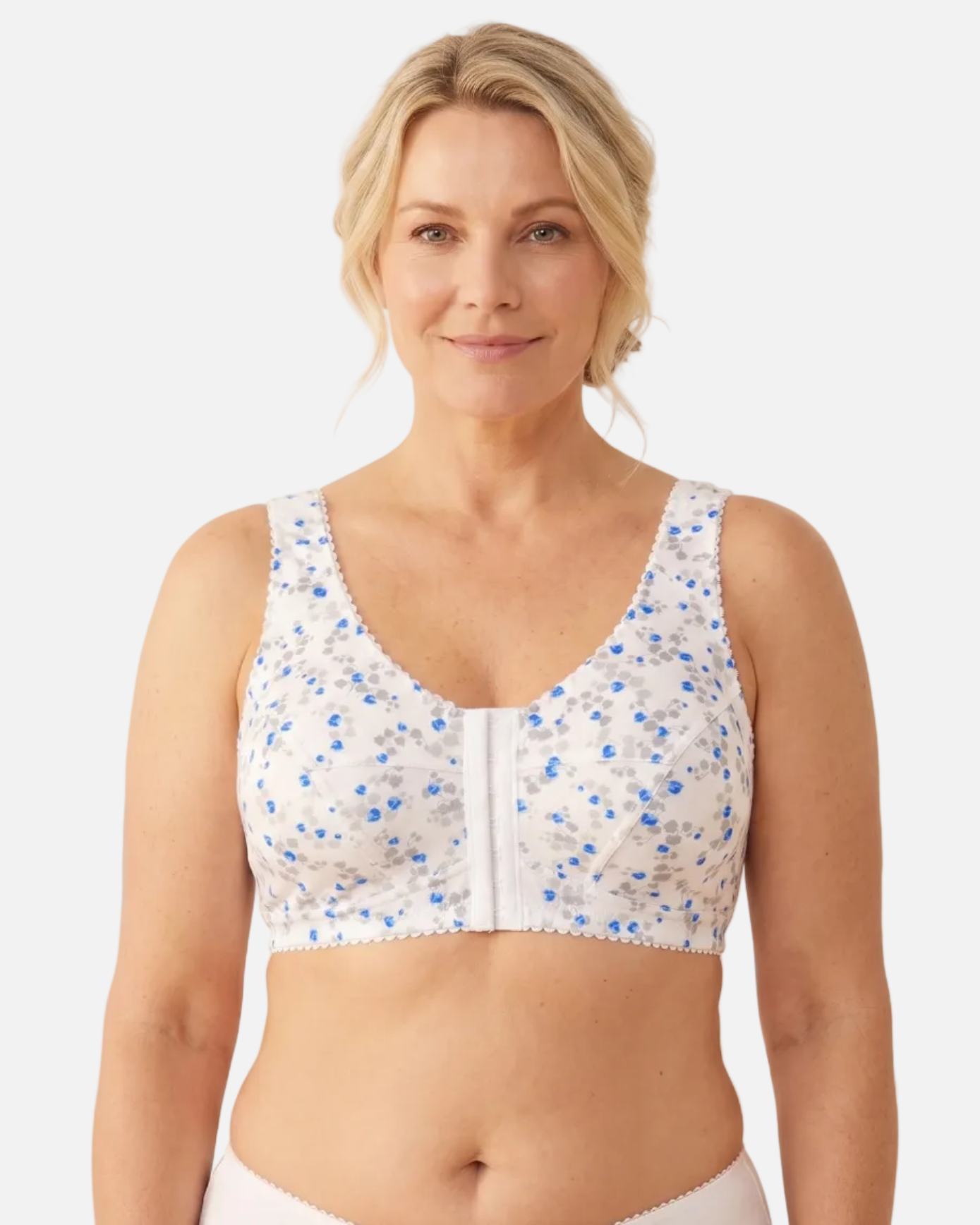 Jessica front closure cotton bra with Floral Pattern