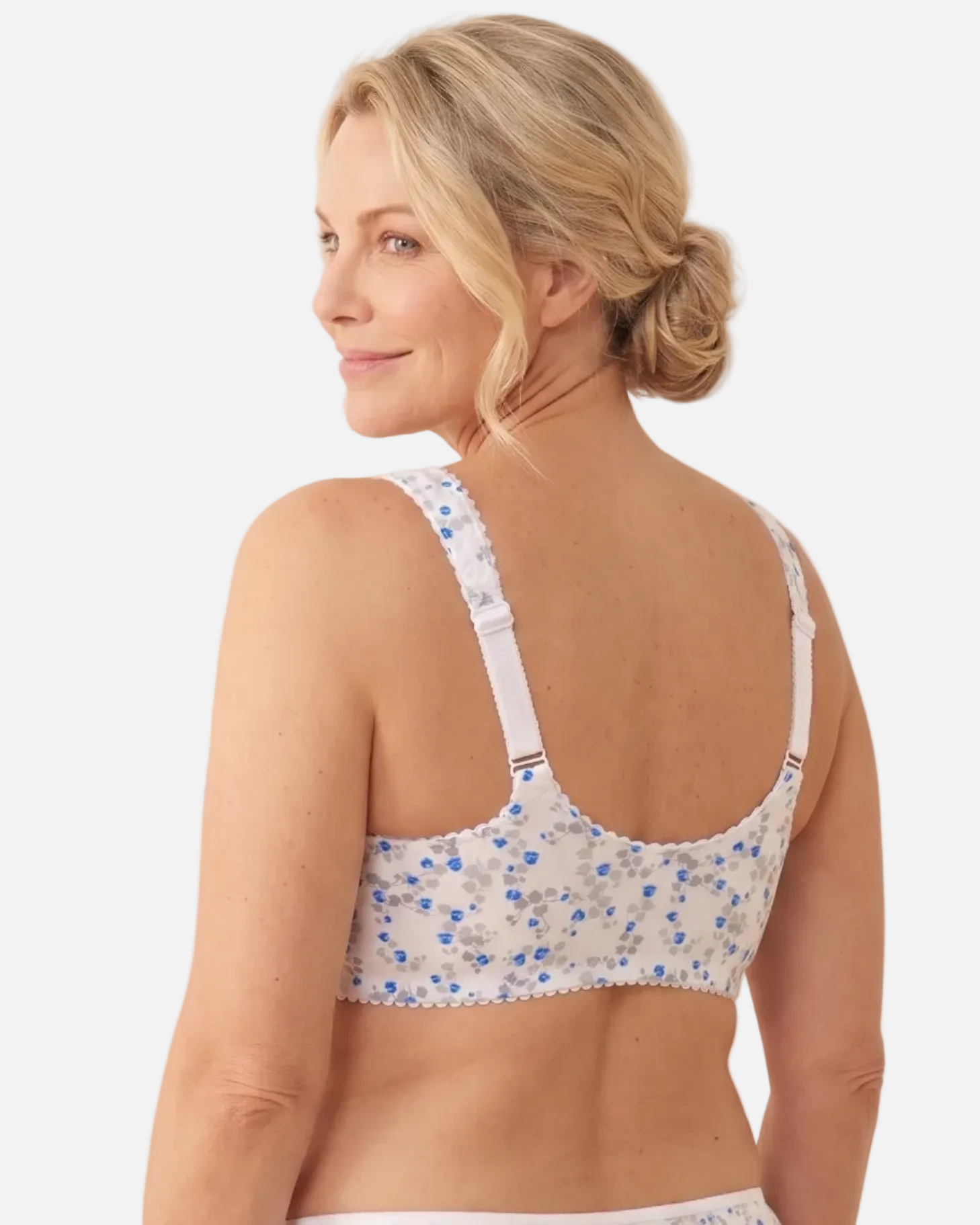 Jessica front closure cotton bra with Floral Pattern