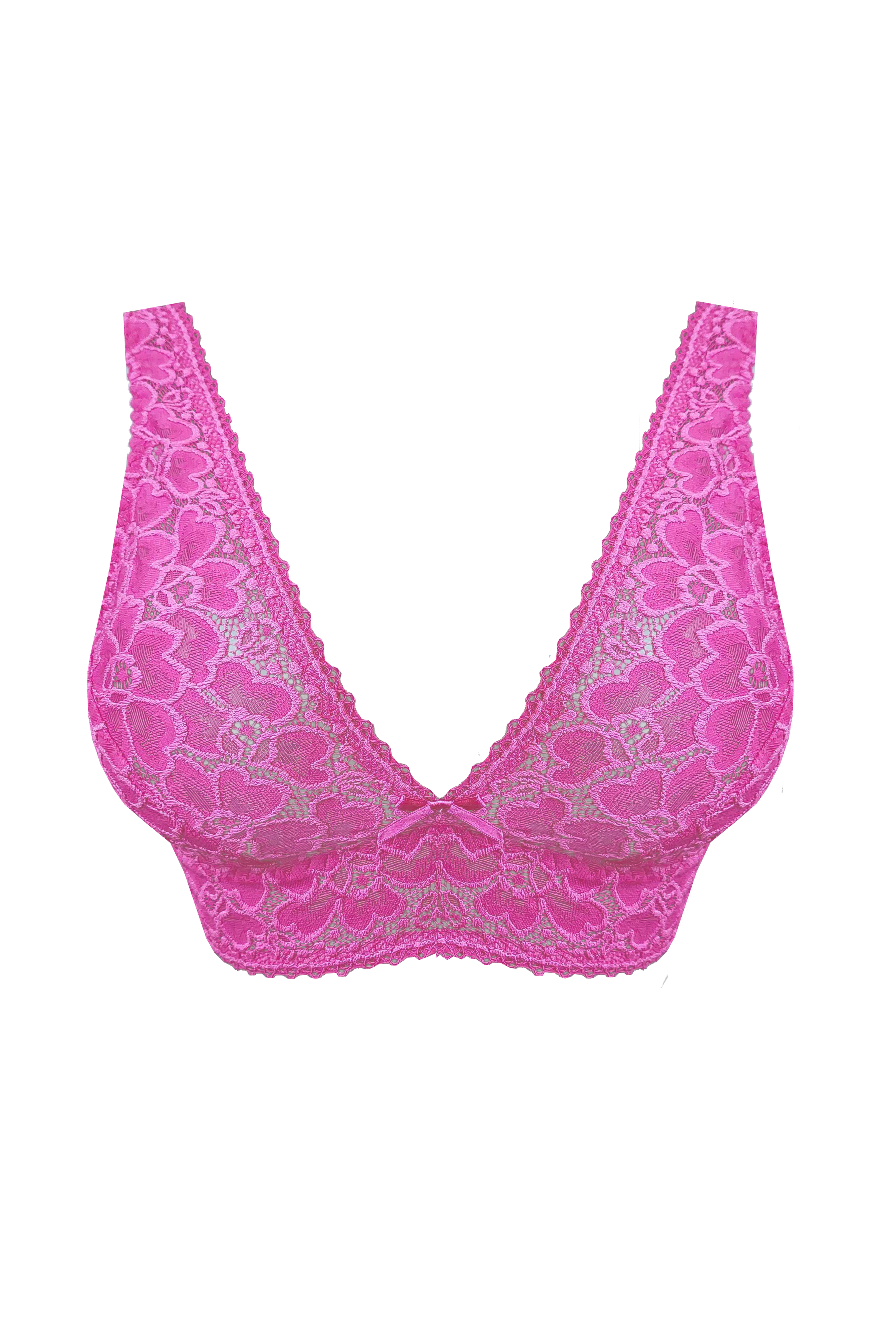 Niki non-wired floral lace bralette in pink