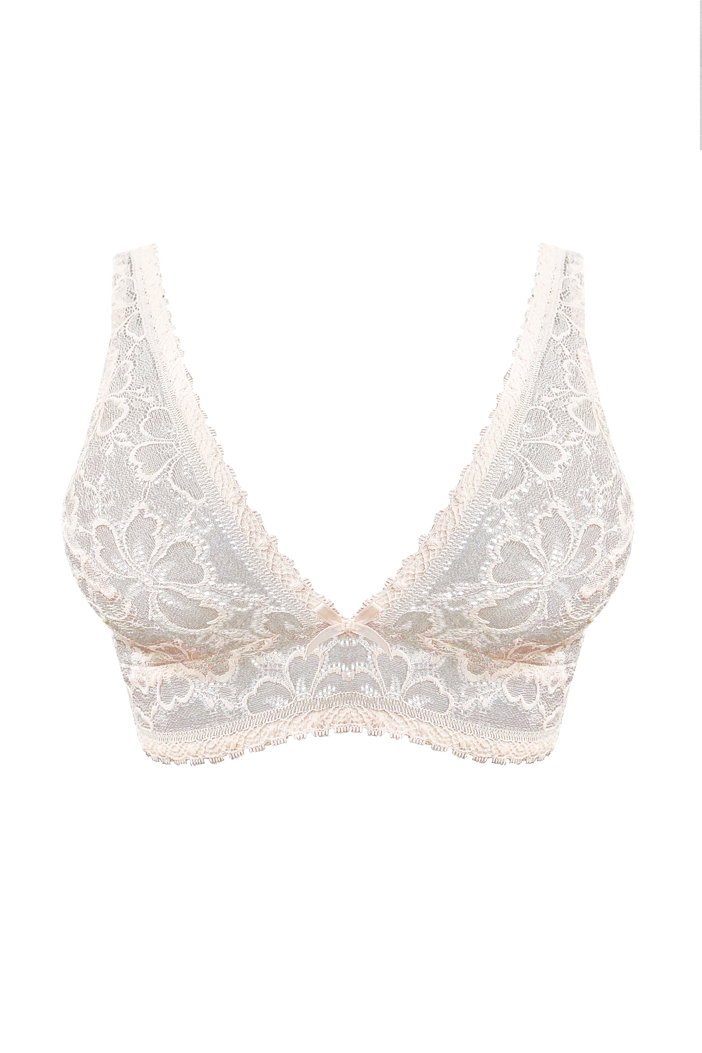 Noa non-wired floral lace bralette in pink