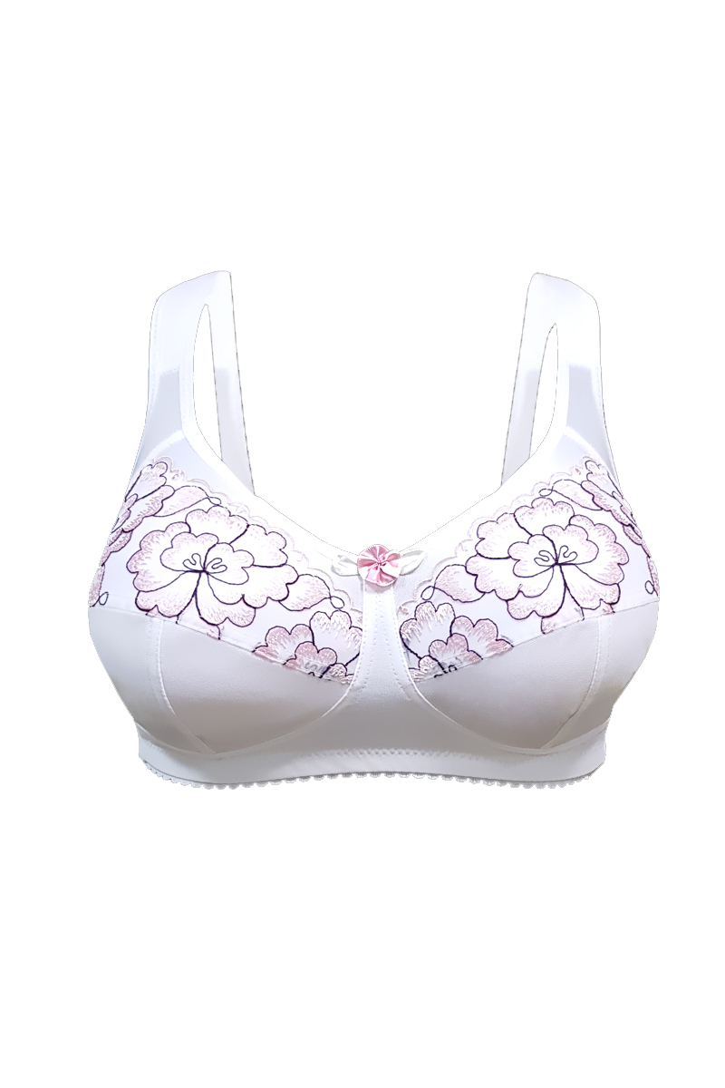 Summer non-wired soft bra with colourful lace E