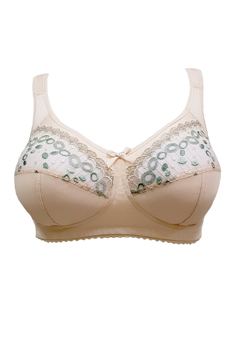 Summer non-wired soft bra with colourful lace E-F