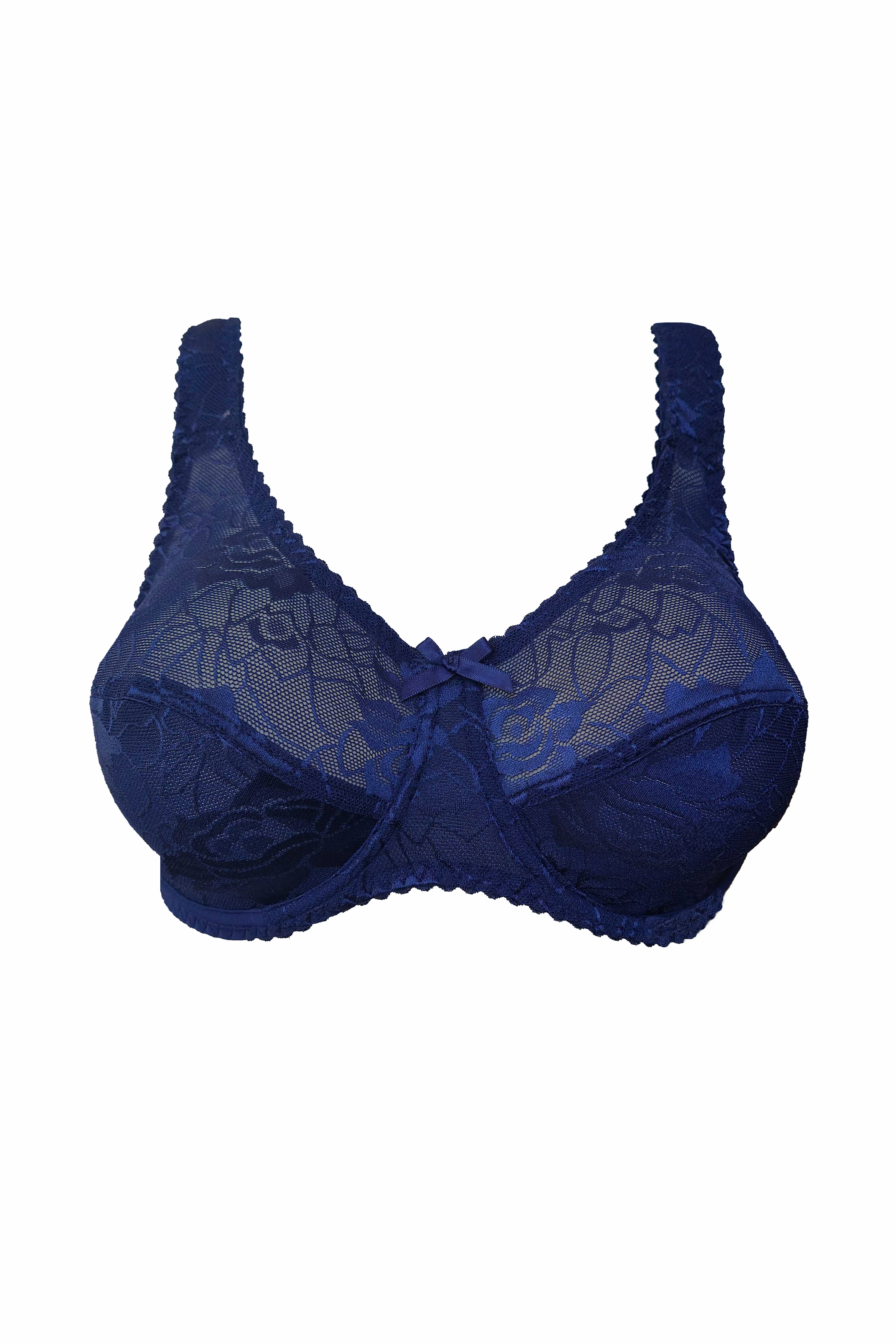 Savanna underwired lace bra in navy