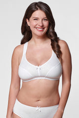 Aiva non-wired cotton bra with polka dot print B-D