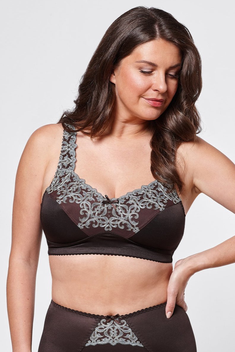 Barbora constructive non-wired bra in brown