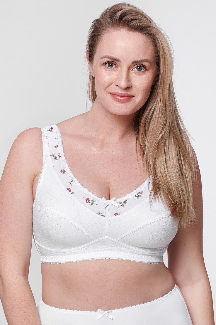 Benedetta non-wired soft bra in white