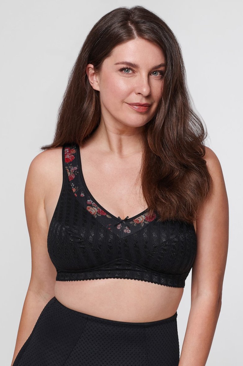 Benita non-wired soft bra in black