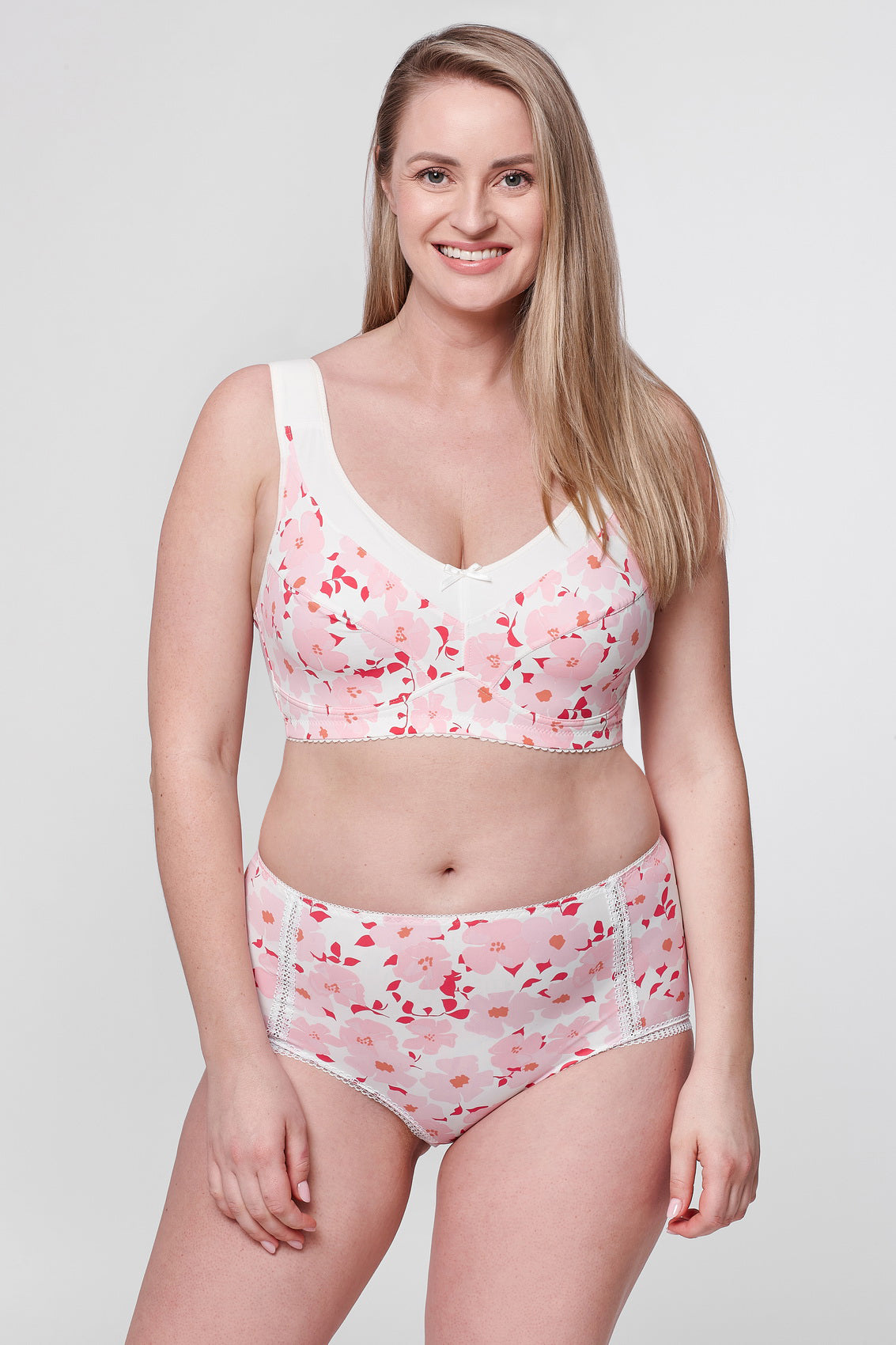 Bernice non-wired microfiber bra in pink