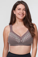 Beta non-wired bra with floral embroidery E-H