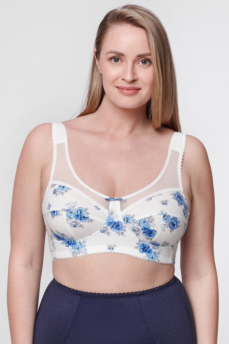 Betina non-wired cotton bra in ivory