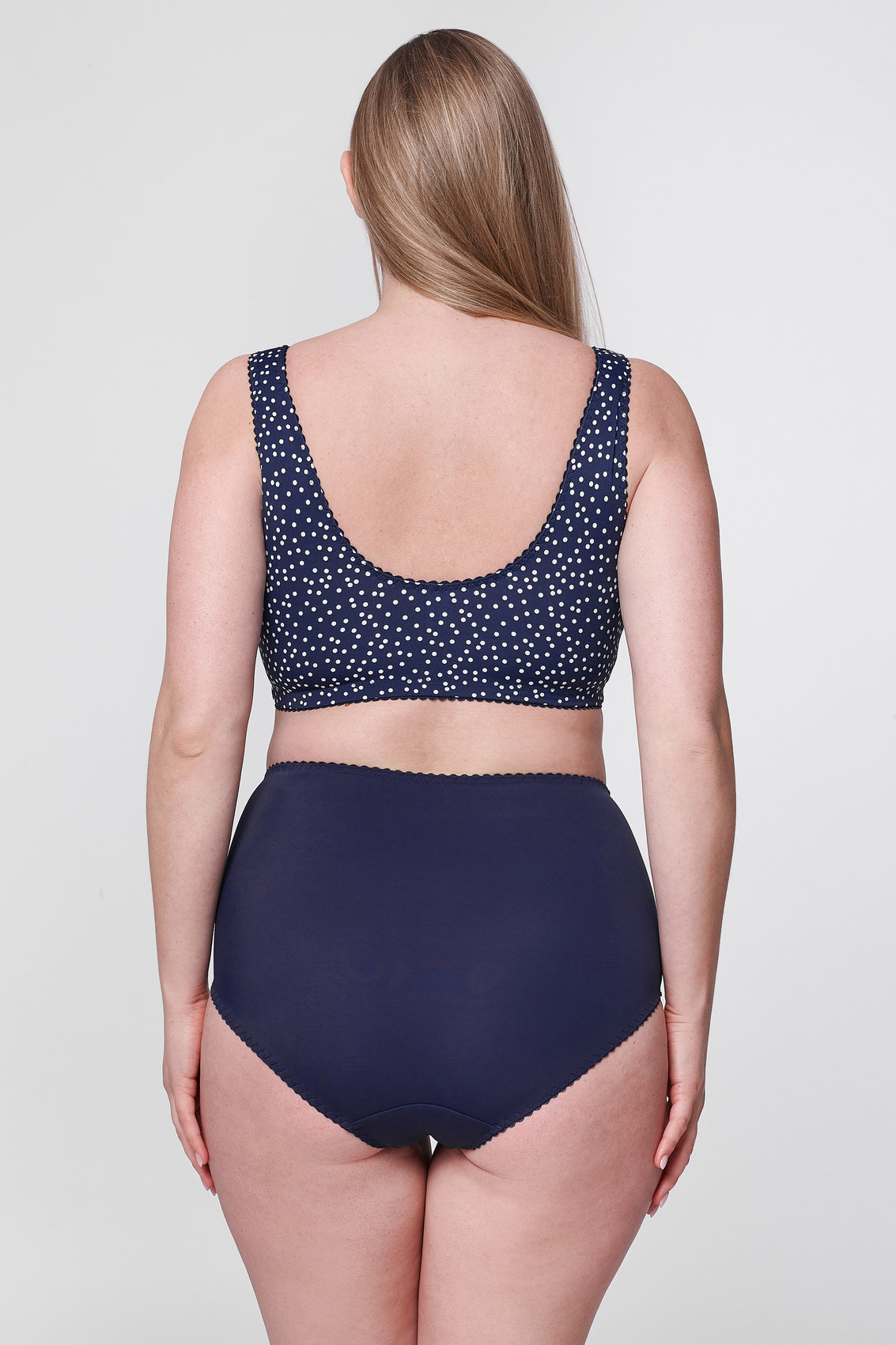 Betti non-wired front-closure bra in navy