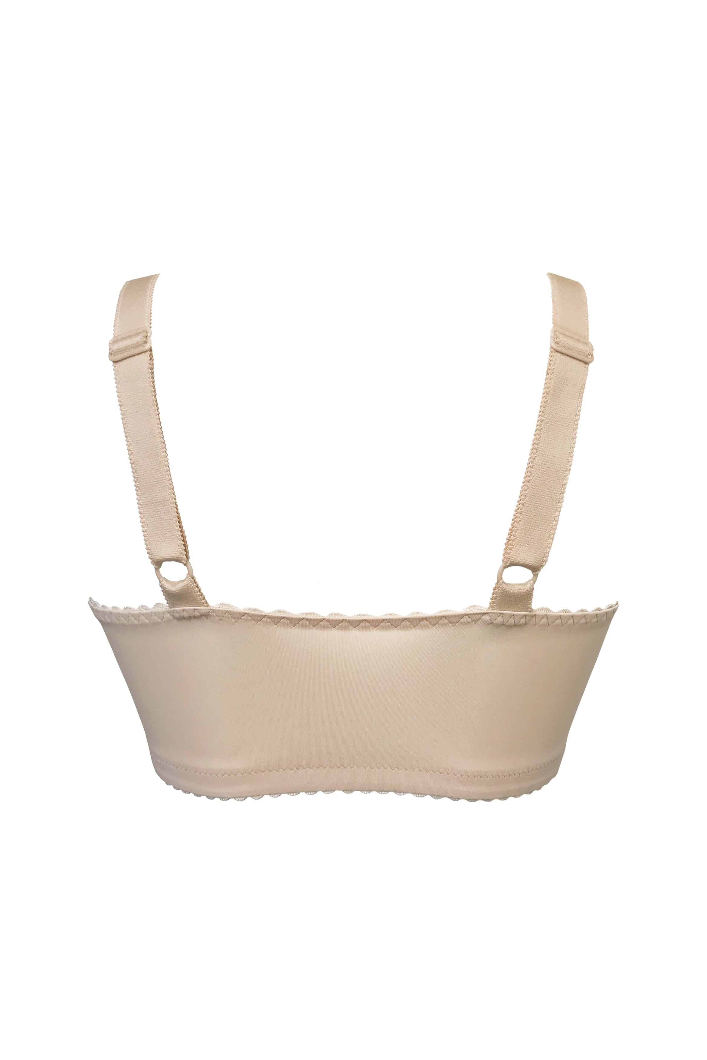 Brigita soft microfiber front-closure bra in beige