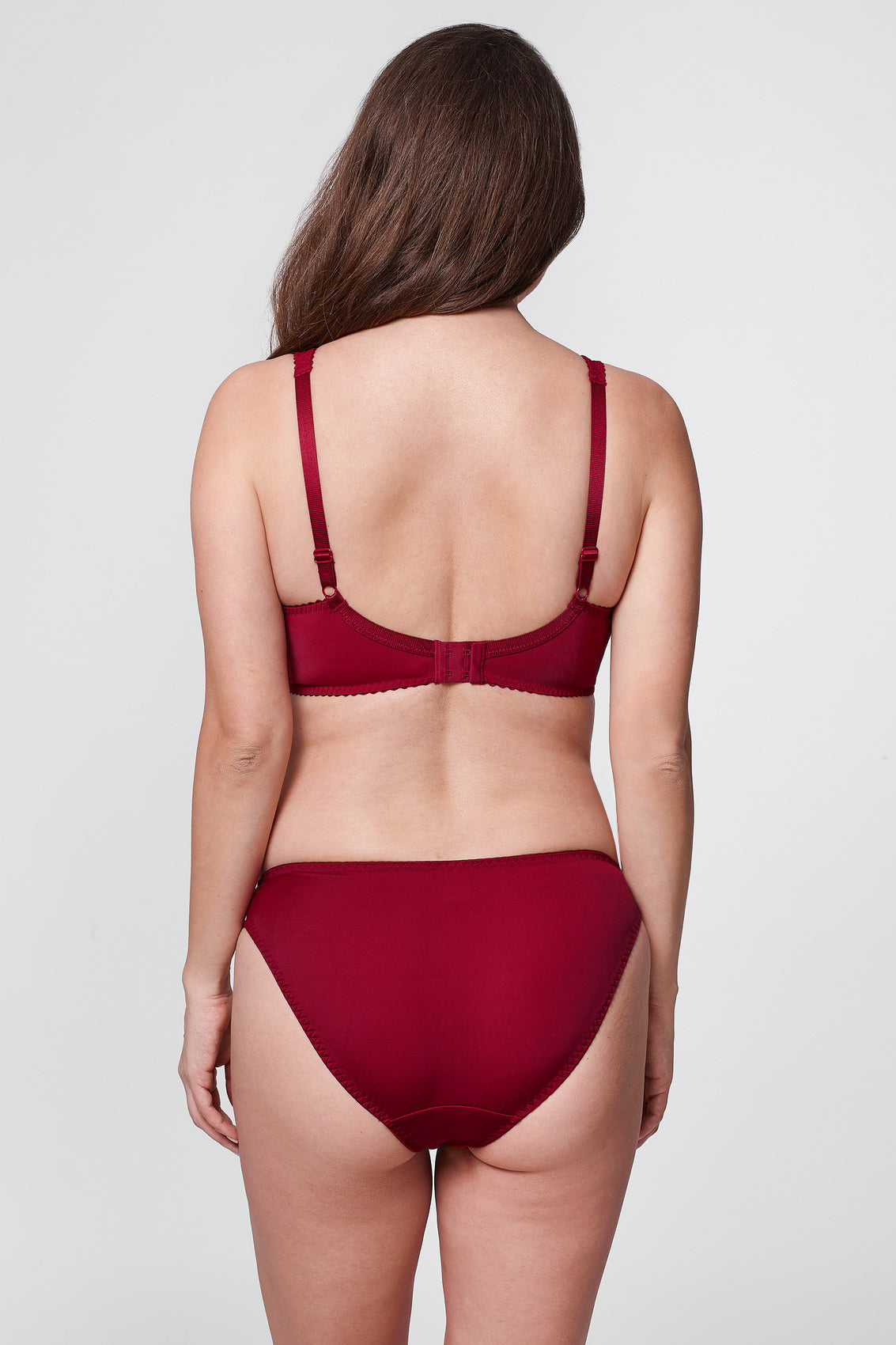 Brook non-wired bra from microfiber in burgundy