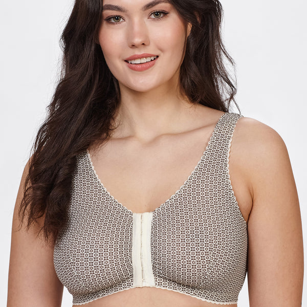 Adria cotton front closure bra with polka dot print B-E – Kudreshov Lingerie