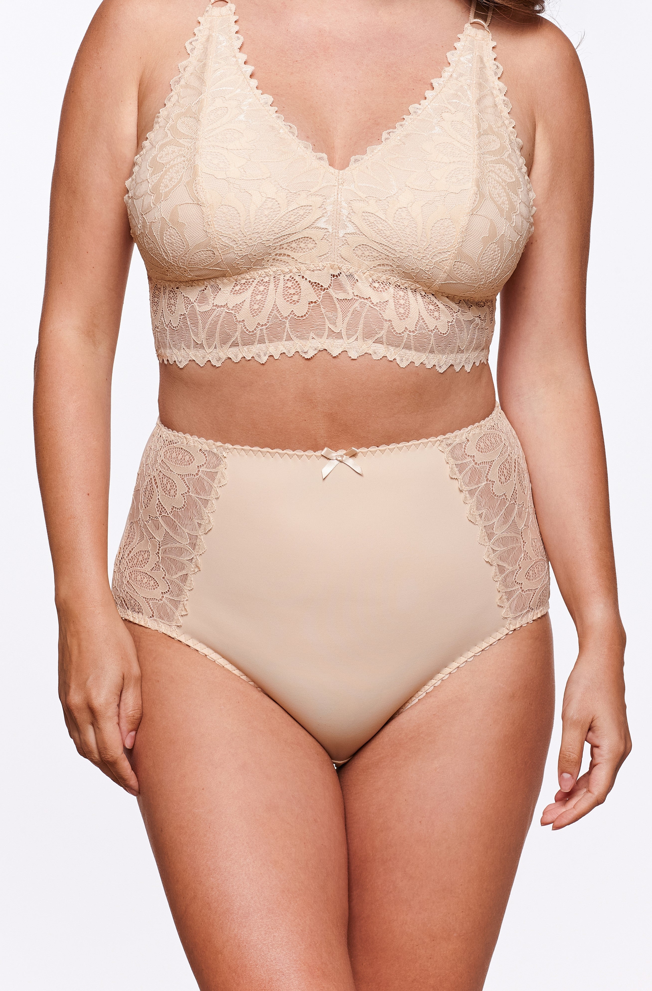 Kris high waist panties in beige